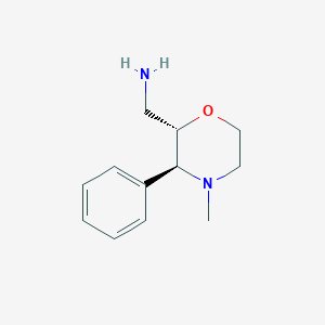 [(2S,3S)-4-methyl-3-phenylmorpholin-2-yl]methanamine