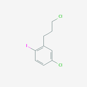 molecular formula C9H9Cl2I B13632907 1-Chloro-3-(3-chloropropyl)-4-iodobenzene 