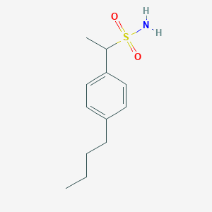 molecular formula C12H19NO2S B13632932 1-(4-Butylphenyl)ethane-1-sulfonamide 