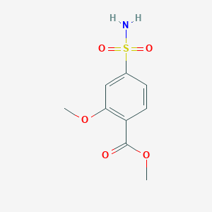 molecular formula C9H11NO5S B13632966 Methyl 2-methoxy-4-sulfamoylbenzoate 