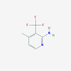 molecular formula C7H7F3N2 B13632977 4-Methyl-3-(trifluoromethyl)pyridin-2-amine 