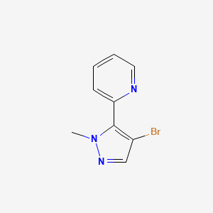 molecular formula C9H8BrN3 B13632982 2-(4-bromo-1-methyl-1H-pyrazol-5-yl)pyridine 