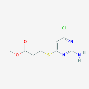 molecular formula C8H10ClN3O2S B1363299 Methyl 3-(2-amino-6-chloropyrimidin-4-ylthio)propanoate 