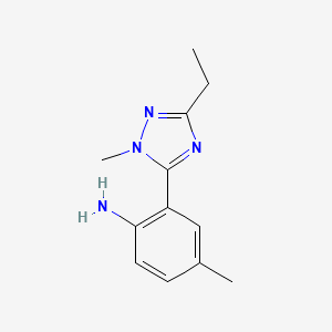 2-(3-Ethyl-1-methyl-1h-1,2,4-triazol-5-yl)-4-methylaniline