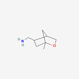 molecular formula C8H15NO B13633002 1-{1-Methyl-2-oxabicyclo[2.2.1]heptan-5-yl}methanamine 