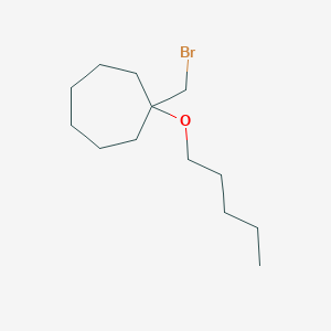 1-(Bromomethyl)-1-(pentyloxy)cycloheptane