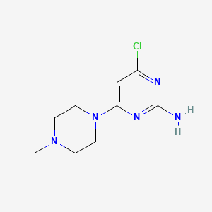 molecular formula C9H14ClN5 B1363302 4-氯-6-(4-甲基哌嗪-1-基)嘧啶-2-胺 CAS No. 322691-38-3
