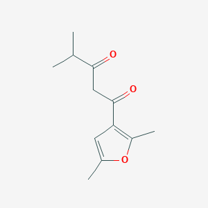 1-(2,5-Dimethylfuran-3-yl)-4-methylpentane-1,3-dione