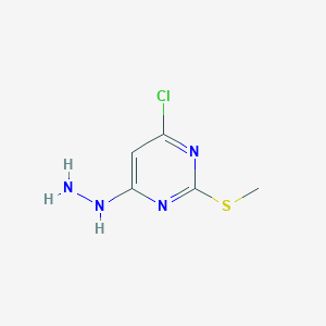 molecular formula C5H7ClN4S B1363304 4-Chloro-6-hydrazinyl-2-(methylsulfanyl)pyrimidine CAS No. 89280-24-0