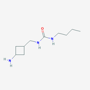 molecular formula C10H21N3O B13633137 1-((3-Aminocyclobutyl)methyl)-3-butylurea 