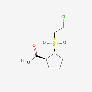 rac-(1R,2S)-2-(2-chloroethanesulfonyl)cyclopentane-1-carboxylic acid