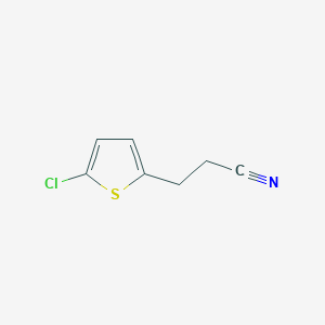 molecular formula C7H6ClNS B13633214 3-(5-Chlorothiophen-2-yl)propanenitrile 