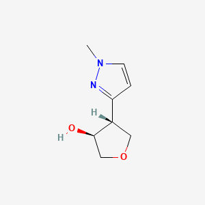 molecular formula C8H12N2O2 B13633230 rac-(3R,4S)-4-(1-methyl-1H-pyrazol-3-yl)oxolan-3-ol 