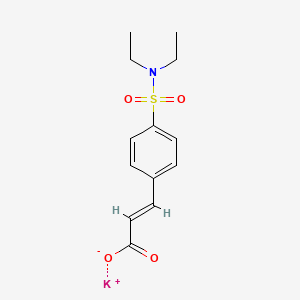 molecular formula C13H16KNO4S B13633243 Potassium 3-(4-(n,n-diethylsulfamoyl)phenyl)acrylate 