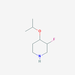 molecular formula C8H16FNO B13633251 3-Fluoro-4-(propan-2-yloxy)piperidine 