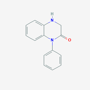 molecular formula C14H12N2O B13633287 1-Phenyl-1,2,3,4-tetrahydroquinoxalin-2-one 