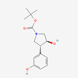 rac-tert-butyl (3R,4S)-3-hydroxy-4-(3-hydroxyphenyl)pyrrolidine-1-carboxylate