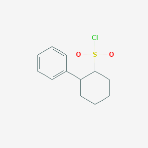 molecular formula C12H15ClO2S B13633352 2-Phenylcyclohexane-1-sulfonyl chloride 