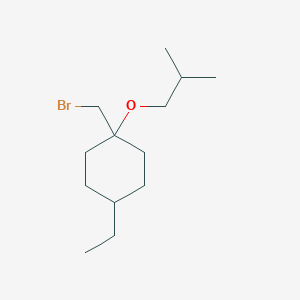 1-(Bromomethyl)-4-ethyl-1-isobutoxycyclohexane