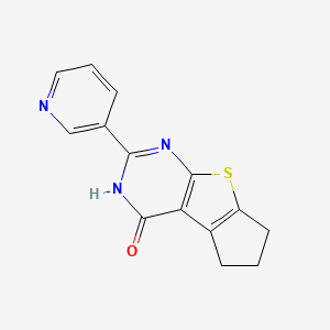 10-(Pyridin-3-yl)-7-thia-9,11-diazatricyclo[6.4.0.0,2,6]dodeca-1(8),2(6),9-trien-12-one