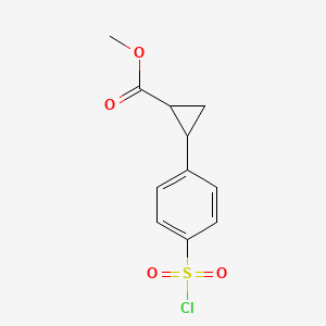 Methyl 2-(4-(chlorosulfonyl)phenyl)cyclopropane-1-carboxylate