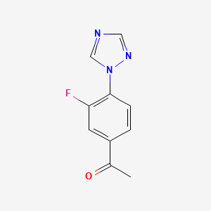 1-(3-Fluoro-4-(1h-1,2,4-triazol-1-yl)phenyl)ethan-1-one