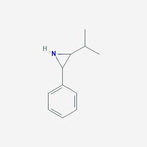 molecular formula C11H15N B13633393 2-Phenyl-3-(propan-2-yl)aziridine 