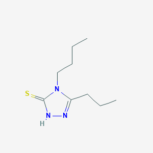 molecular formula C9H17N3S B13633396 4-Butyl-5-propyl-4h-1,2,4-triazole-3-thiol 