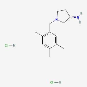 (3S)-1-[(2,4,5-trimethylphenyl)methyl]pyrrolidin-3-amine dihydrochloride