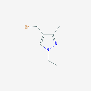 molecular formula C7H11BrN2 B13633415 4-(bromomethyl)-1-ethyl-3-methyl-1H-pyrazole 