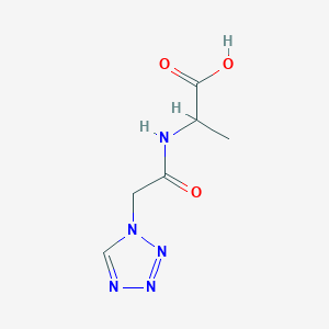 molecular formula C6H9N5O3 B13633425 2-[2-(1H-1,2,3,4-tetrazol-1-yl)acetamido]propanoic acid 