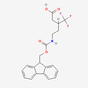 5-({[(9H-fluoren-9-yl)methoxy]carbonyl}amino)-3-(trifluoromethyl)pentanoicacid