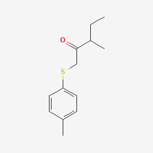 molecular formula C13H18OS B13633452 3-Methyl-1-(p-tolylthio)pentan-2-one 