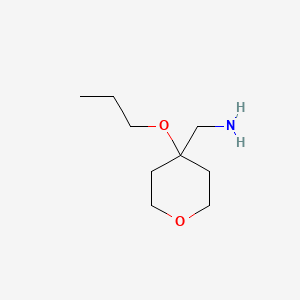 molecular formula C9H19NO2 B13633524 (4-Propoxytetrahydro-2h-pyran-4-yl)methanamine 