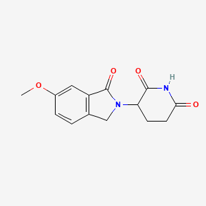 molecular formula C14H14N2O4 B13633527 3-(6-methoxy-1-oxo-2,3-dihydro-1H-isoindol-2-yl)piperidine-2,6-dione 