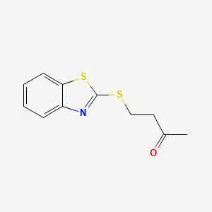 molecular formula C11H11NOS2 B13633544 4-(1,3-Benzothiazol-2-ylsulfanyl)butan-2-one 