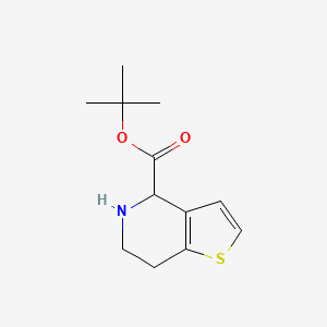 molecular formula C12H17NO2S B13633551 Tert-butyl 4,5,6,7-tetrahydrothieno[3,2-c]pyridine-4-carboxylate 