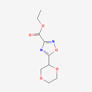 Ethyl 5-(1,4-dioxan-2-yl)-1,2,4-oxadiazole-3-carboxylate