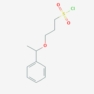 3-(1-Phenylethoxy)propane-1-sulfonyl chloride