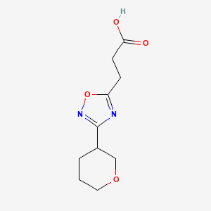 3-(3-(Tetrahydro-2h-pyran-3-yl)-1,2,4-oxadiazol-5-yl)propanoic acid