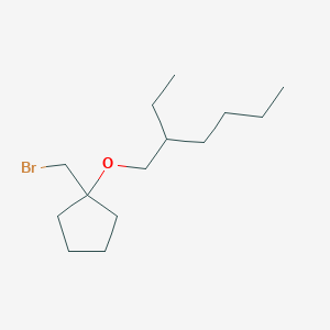 molecular formula C14H27BrO B13633602 1-(Bromomethyl)-1-((2-ethylhexyl)oxy)cyclopentane 