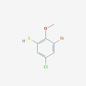 molecular formula C7H6BrClOS B13633635 3-Bromo-5-chloro-2-methoxybenzenethiol 