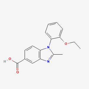 molecular formula C17H16N2O3 B13633646 1-(2-Ethoxyphenyl)-2-methylbenzimidazole-5-carboxylic acid 