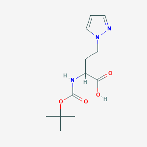 2-[(Tert-butoxycarbonyl)amino]-4-(pyrazol-1-yl)butyric acid