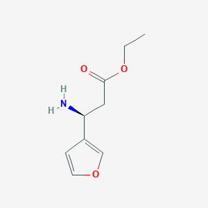 ethyl (3S)-3-amino-3-(furan-3-yl)propanoate