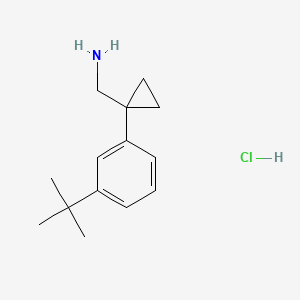 1-[1-(3-Tert-butylphenyl)cyclopropyl]methanamine hydrochloride