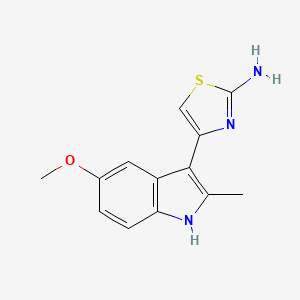 molecular formula C13H13N3OS B1363370 4-(5-甲氧基-2-甲基-1H-吲哚-3-基)-噻唑-2-胺 CAS No. 50825-20-2
