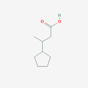 molecular formula C9H16O2 B13633703 3-Cyclopentylbutanoicacid 