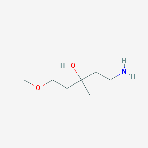 molecular formula C8H19NO2 B13633727 1-Amino-5-methoxy-2,3-dimethylpentan-3-ol 