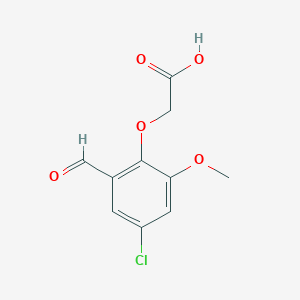 molecular formula C10H9ClO5 B1363375 2-(4-氯-2-甲酰基-6-甲氧基苯氧基)乙酸 CAS No. 662154-29-2